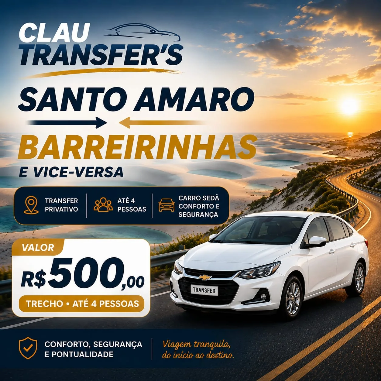 Transfer Santo Amaro e Barreirinhas